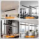 8FT LED Linear Light Fixture,Modern Commercial Linear lights,2-Pack | App & Remote Dimmable,3000K/4000K/6500K Selectable, 50W 5000LM, Suspension & Ceiling Mount Lighting, for Office Shop Gym
