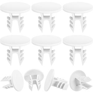 10 Pieces Plastic Closet Rod End Caps Closet Rod Hang Bar Sealing Plug Brackets Endcaps Accessories(White)