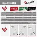 Take A Look Active Original Activity Mirror for Sunglasses, Bike Helmets, Visors for Cycling and Outdoor Activities with Helmet Adapter and Carry Case (Single, Silver Blue Grey Bundle)