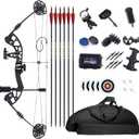 SOPOGER Archery Compound Bows for Adult - Compound Bow Package Kit Full Set Adjustable Draw Weight 30-60 Lbs IBO Speed 320 FPS for Beginner Teens Outdoor Hunting Shooting Practice