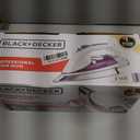 BLACK+DECKER IR1350S Professional Steam Iron with Stainless Steel Soleplate and Extra-Long Cord, Purple