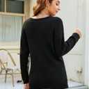 Blooming Jelly Women's Off The Shoulder Sweaters Cute Fall Tunic Tops Knitted Pullover Sweater (Black, M)