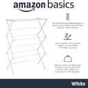Amazon Basics Foldable Portable Clothes Drying Rack for Indoor Air Drying, Collapsible Design, 14.5" D x 29.5" W x 41.8" H, White