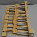 Bamboo Dish Rack - Expandable Plate Rack & Dish Drying Rack for Kitchen Cabinet Storage, Adjustable Multi-Functional Design Organizer for Plates, Bowls, Cups, Pots, Cutting Boards (Natural Bamboo)