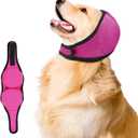 Upgraded Dog Ear Muffs for Noise Protection & Bath, No Shake EarWrap for Hematoma Prevention, Drying & Anxiety Relief, Elastic Waterproof Dog Ear Protector with Soundproof Sponge (Pink, Medium)