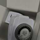 TiFFCOFiO Indoor Mechanical Outlet Timer, 3 Prong Timers for Electrical Outlets, 24-Hour Programmable Plug in Christmas Light Timer, ETL Listed (2 Pack)