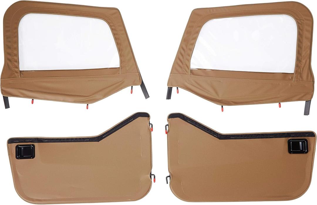 Bestop 5177837 Full Fabric Door (Jeep 76-86 CJ7 Fits 51598, 2-pc)