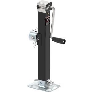 8000LBS Pipe Mount Tongue Jack, 15" Lift, Heavy Duty Swivel Jack with Drop Leg, Weld On Jack for RV, Boat, and Utility Trailers