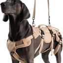 BINGPET Dog Lift Harness for Large Dogs,Full Body Support Rehabilitation Dog Sling Carrier with Handles,Reflective Multifunctional Mobility Assistance Vest for Senior Pets Joint Injuries,Arthritis,L (Khaki)
