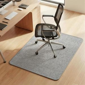 Aothia Textilene Chair Mat for Hardwood Floors - Heavy Duty Non-Slip Desk Floor Protector, Durable PVC & Polyester Blend, Easy to Clean, Ideal for Home Office (36"x47", Dark Grey)