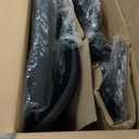 BestOffice | Ergonomic Office Chair | Mid-Back Swivel Desk Chair | Breathable Backrest & Lumbar Support | Adjustable Height | Sponge Seat | Rolling Wheels | Dark Black | for Adults & Women