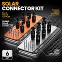 SOMELINE Solar Connector Crimping Tool Kit, 14-10 AWG Crimper for Solar Panel Cables Connectors, Toolbox Kit with 6 Pairs of Solar Connectors and Wrenches, Strippers, Crimpers and Cable Cutter
