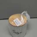 LEETOYI Porcelain Food Storage Containers with Lid, Small Size Design & Saves Space, 4.5 Inch White, Labeled Sugar