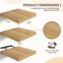 Fun Memories Floating Shelves for Wall - 9.3 Inch Square Shelves with Invisible Brackets, Small Wall Shelf for Living Room, Bathroom, Bedroom, and Kitchen Decor Set of 3