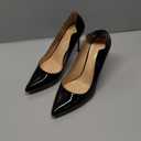 COLETER Women's 4 Inch Pumps Pointy Toe Wedding Dress Shoes Slip on Stiletto Pumps (10, 02 Black)