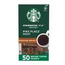 Starbucks VIA Instant Coffee, Medium Roast Coffee, Pike Place Roast, 100% Arabica, Single-Serve, 1 Box (50 Packets) (BB: April 8, 2025)