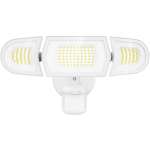 Olafus 100W LED Security Light Motion Sensor Outdoor Light, Motion Flood Light Dusk to Dawn, 9000LM Super Bright 6500K Exterior Motion Detector Floodlight for Garage Yard Porch Eave IP65, White