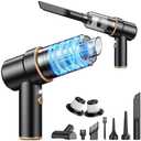KMM Handheld Car Vacuum Cleaner, 11000PA Vacuum Cleaner & Air Duster, 120W High Power Vacuum Portable Cordless, Hand Held Vacuum Rechargeable with Multi-Nozzles & LED Light for Home, Car, Office The Box is Well