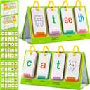 CVC & CVCC Words Games Phonics Flash Cards for Preschool Kindergarten, Alphabet Learning Pocket Chart, Educational Preschool Phonics Learning Tool for Student Teacher School Supplies