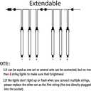 Halloween Lights Outdoor, Meteor Shower Lights 12 inch 8 Tubes Icicle Fairy String Lights for Halloween Christmas Decorations Tree Party Yard Outdoor, UL Plug, Purple