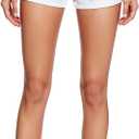Hybrid & Company Womens Super Comfy 3 inch Inseam Butt Lifting Stretch Twill/Denim Shorts (14 Plus, White)