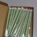 Macarrie 24 Packs Flameless Taper Candles Battery Operated Fake 11 Inch Long Candlelight LED Flameless Candlesticks Flickering Tapered for Spring Summer Wedding(Light Green)
