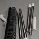 Floor Scrub Brush with Long Handle, 3 in 1 Scrape and Heavy-Duty Stiff Bristle Floor Scrubber Brush with Squeegee and Tweezer for Cleaning Tile Wall Deck Bathroom Patio Garage Kitchen (White)