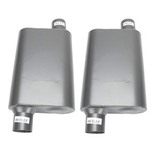 Blackhorse Racing Pair Chambered Performance Race Offset 2.5 Inlet Mufflers