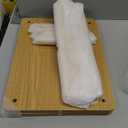 Apicizon 2 Tier End Table, Small Side Table with Solid Wood Legs, Boho Bedside Table with Storage Shelf, Nightstand for Small Spaces, Bedroom, Living Room, Entryway, Farmhouse, Easy Assembly, Natural (1 Set)