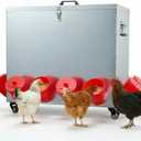 Magicfly 85 lbs Chicken Feeder No Waste, Large Metal Chicken Feeder Box