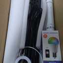 FRIDEKO HOME Floor Lamp, Color Changing Ambient Lighting for Living Room & Gaming Decor, Smart Standing Lamp with App & Remote Control, Tall Corner Lamp for Bedroom, 9W 800LM, Foot Switch, White Shade (White 1_Pack)