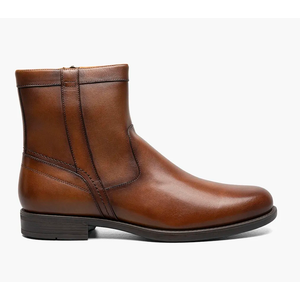 Ankle Boots Chunky Low Heel Fashion Round Toe Side Zipper Short Chelsea Boots,Size 8,5