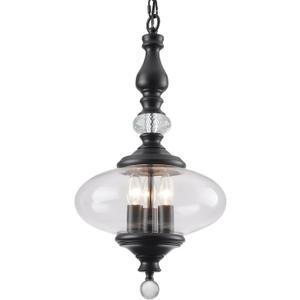 Black Pendant Light Farmhouse Pendant Lights Kitchen Island Glass Pendant Light Fixtures W 11.8 in. H 23.6 in.