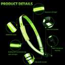 LED Reflective Vest, Bag & Wristbands - Rechargeable Light-Up Gear for Night Running/Cycling/Walking, High-Vis Safety Equipment (Green (whith bag))