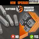 37-Piece Number and Letter Stamp Set 1/4 (6mm) (A-Z & 0-8 + Stars,use The 6 as a 9) CR-V Steel,Perfect for Most Stamping Applications