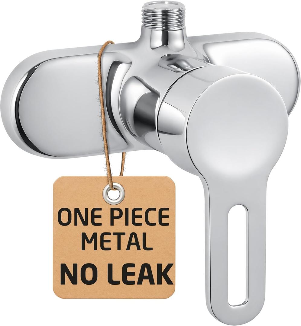 KES 4" All Metal RV Shower Faucet Single Lever with Anti-Scald Pressure-Balance Valve, No Leak One-Piece Body Camper Shower Faucet Valve Replacement for Camper Van, Travel Trailer, Motorhome, Chrome