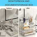 DCA Large Capacity Desk Organizer, 4 Tier Paper Organizer, File Organizer for Desk, Stackable Paper Tray for Office, Home and School