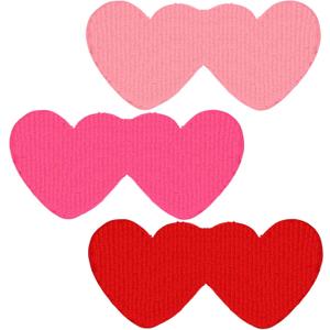 Timgle 3 Pcs Valentines Day Double Heart Shaped Rugs Chenille Heart Rug Welcome Mat Non Slip Washable Floor Mats for Shower, Bedroom, Bathtub Indoor Outdoor Decoration, 16'' x 31''