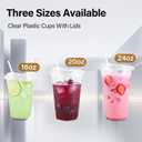 100 Pack - 20 oz Clear Plastic Cups with Lids and Straws, Sturdy & Food Safe Iced Coffee Cups with lids, Disposable Plastic Smoothie Cups for Cold Drinks