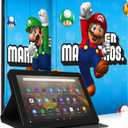 Trendy Fun Case for Amazon Fire HD 10 (11th 2021,13th 2023)/ HD 10 Plus 2021 10.1" Cute Cartoon Kawaii Smart Covers for Boys Girls Kids Teens Cool Design Stand Folio for Fire 10.1 inch,Blue Maro