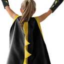 QIAONIUNIU Dinosaur Dragon Cape and Gauntlets Halloween Costume Boy Girl Toddler Dress Up Clothes 2-6 Years Old Color Green (Black)