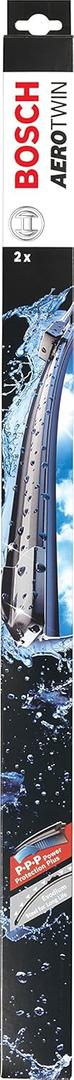 BOSCH 3397007523 AeroTwin OE Replacement Wiper Blades Driver & Passenger Side - Set of 2 (26" & 17") Side Lock 19mm