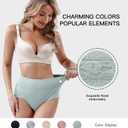Xaanelr Women's Underwear Cotton Tummy Control High Waisted Underwear Soft Breathable Full Coverage Panties Multipack (Medium)