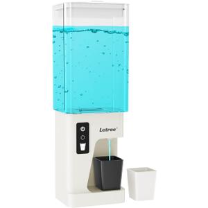 Automatic Mouthwash Dispenser for Bathroom 23.67FL Oz, Wall Mounted Smart Mouth Wash Dispensers with Magnetic Cups,Touchless Electric Mouthwash Dispenser for Kids Adults (White)