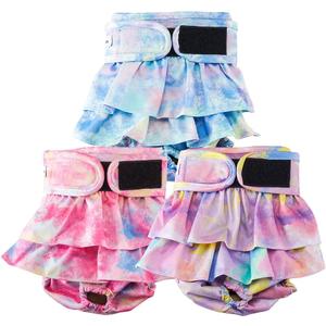 Reusable Dog Diapers Female Washable, Premium Doggie Diaper for Dogs, Pack of 3, Highly Absorbent Small Dog Diaper for Heat, Incontinence and Puppy Training(S)