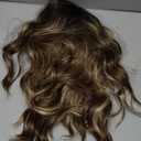 AISI HAIR 14 Inch Ombre Blonde Wigs for Women - Shoulder Length Wave Wig with Pre-Cut Lace Hairline, Middle Part Natural Wavy Bob Synthetic Heat Resistant Fiber for Daily and Party