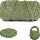 Chunky Yarn for Arm Knitting, guofa 2.2LBS Soft Fleece Yarn for Throw Blanket Pillow, Hand Knitting Bag, Cat Bed and DIY Home Decorations (37 Yards, Grass Green)