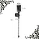 Candle Sconces Set of 2 Long Wall Candle Holder Large Black Gothic Vintage Wall Sconce Decoration for Dining Room, Living Room, Office, Bathroom