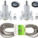 46'' Deck Mower Rebuild Kit 187292 192870 Spindle with 105 3/4" x 1/2" Belt 532405143 with 195945 197473 Pulleys for Husqvarna YTH22V46 2346XLS YTA1946 YTA22V46 YTH18K46