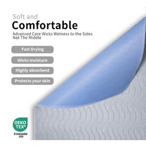 Accompagner Waterproof Reusable for Adults and Pets Washable Pee Pads for Dogs Changing Pad Large Dog Bed Size Adults Incontinence Bed Pads - Non-Slip Leak-Proof (Pearl Gray, 24"x24")